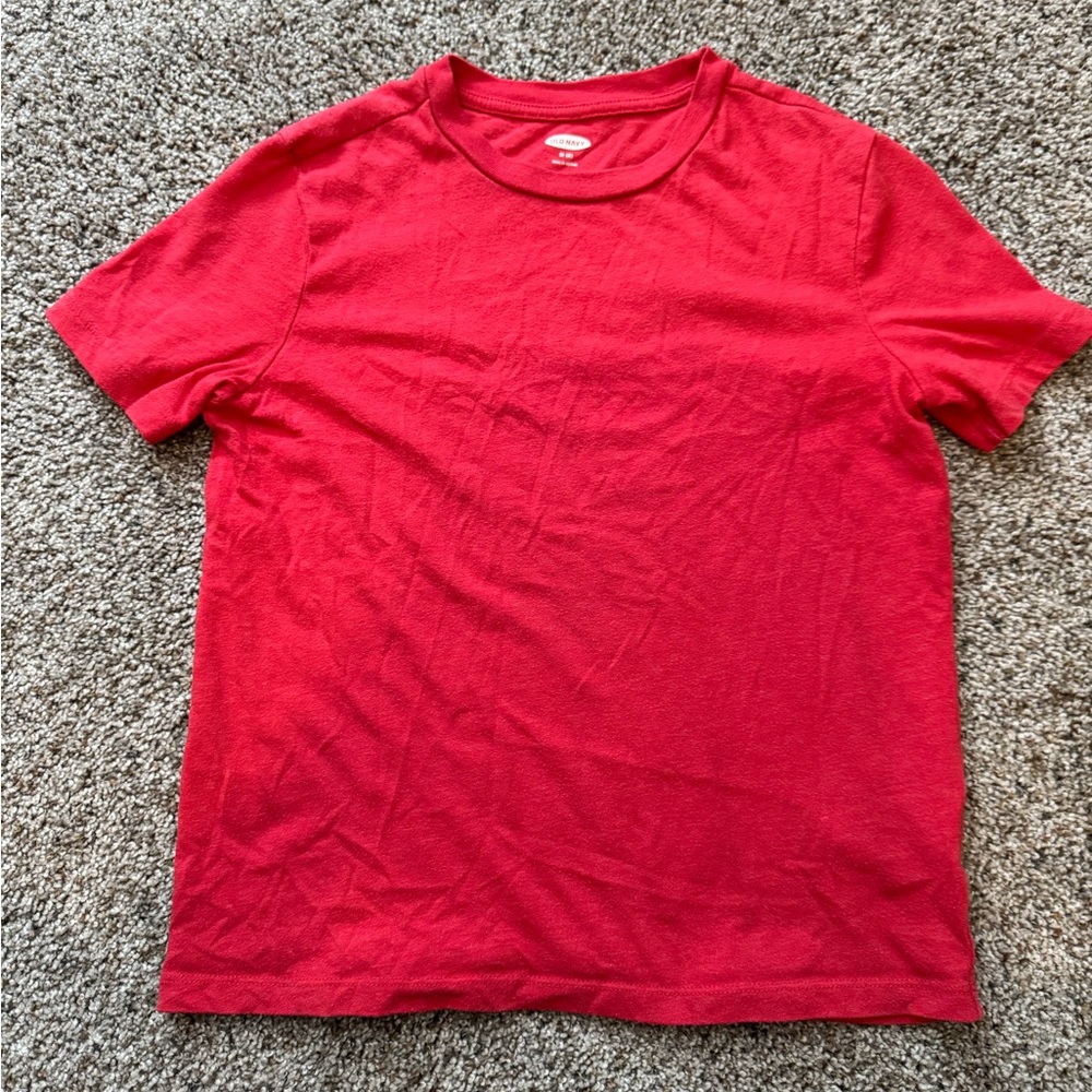 Kids' Short Sleeve Crew Neck Tee in Red